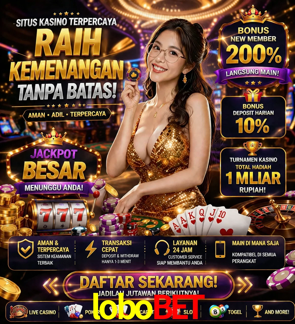 Roleta e blackjack lobobet