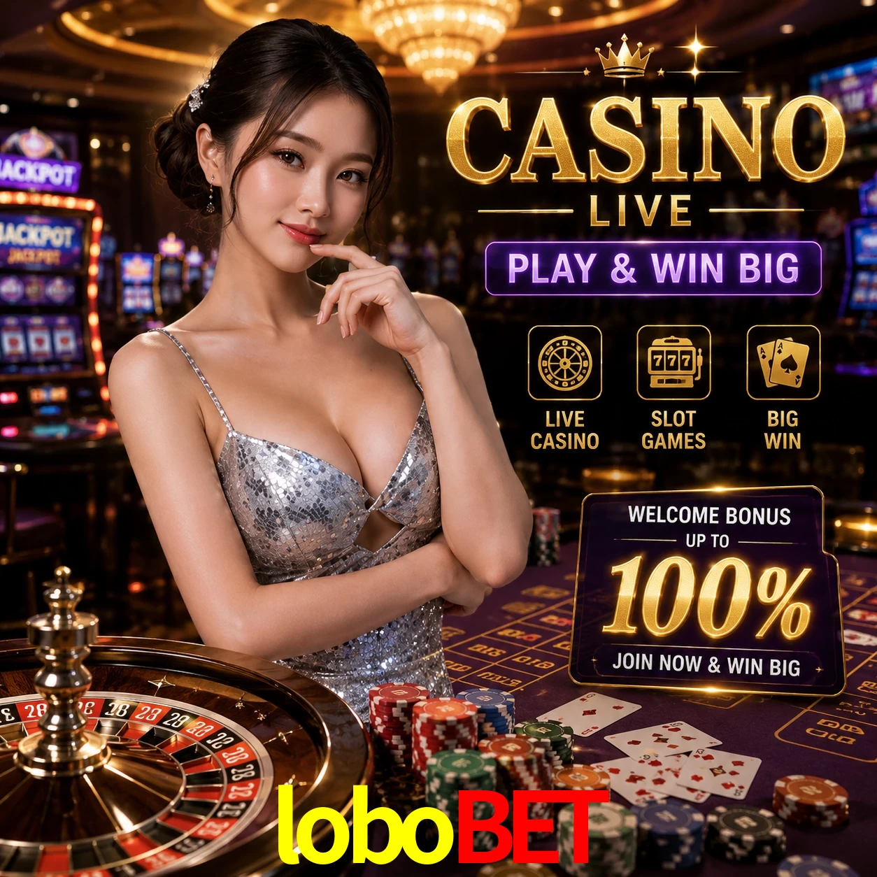 Aplicativo móvel lobobet para iOS e Android